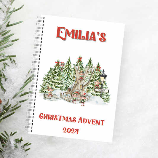 Elves forest advent calendar activity book