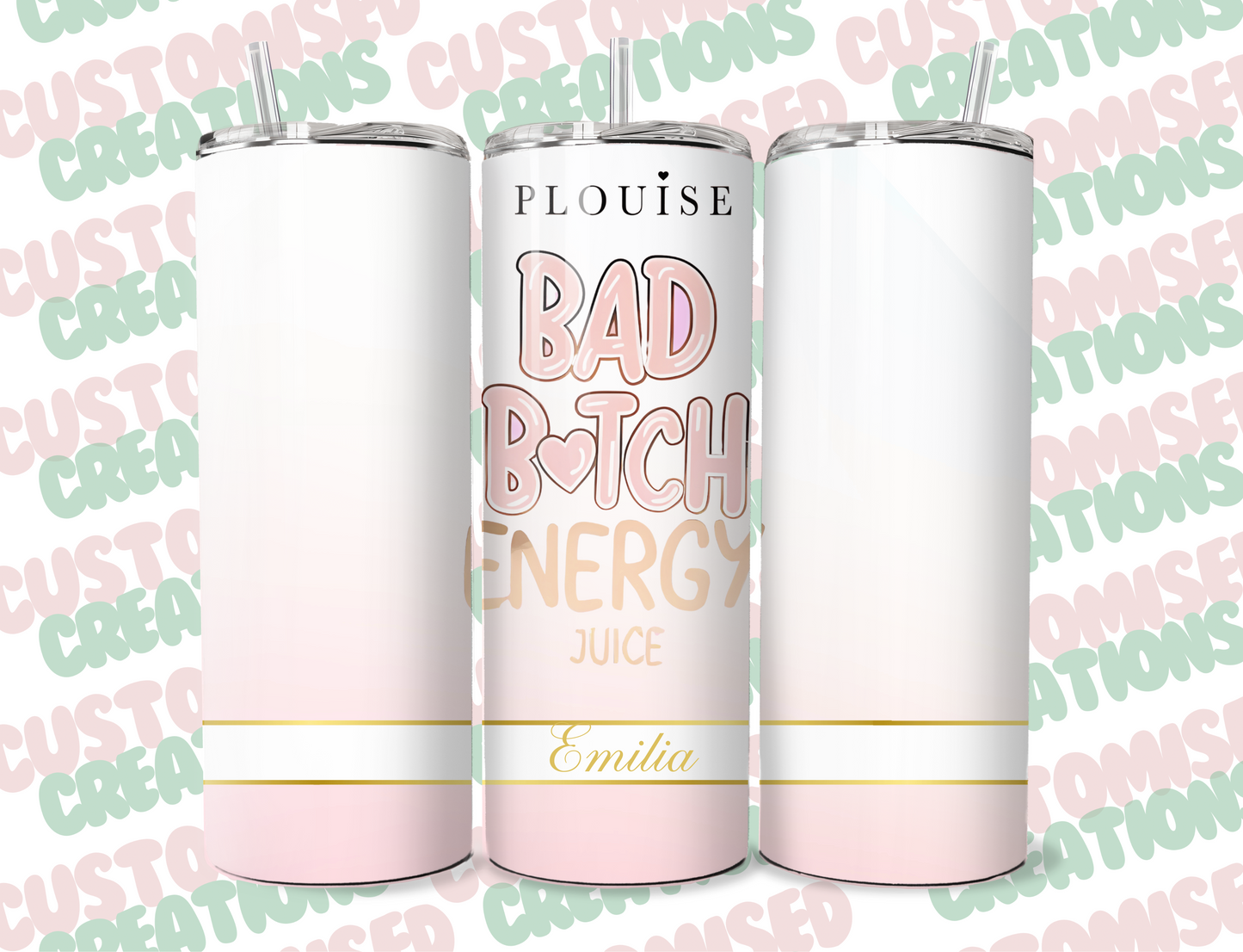 P louise inspired 20oz tumbler - pink