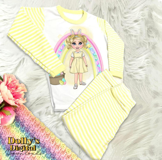 Easter pyjamas - yellow girl