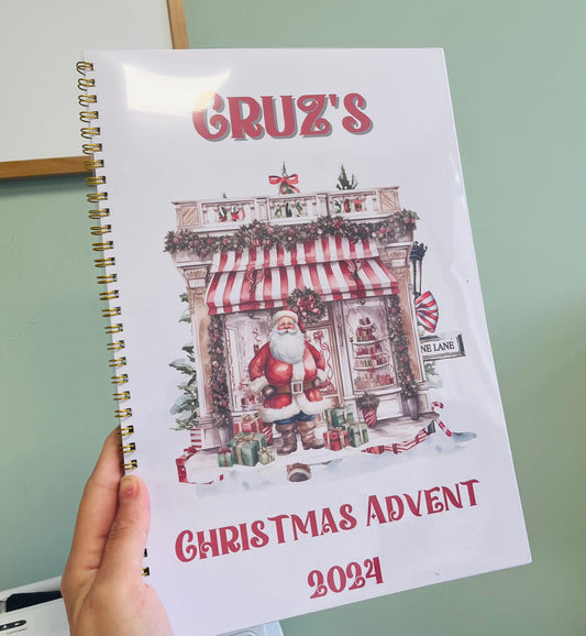 Santa advent calendar activity book