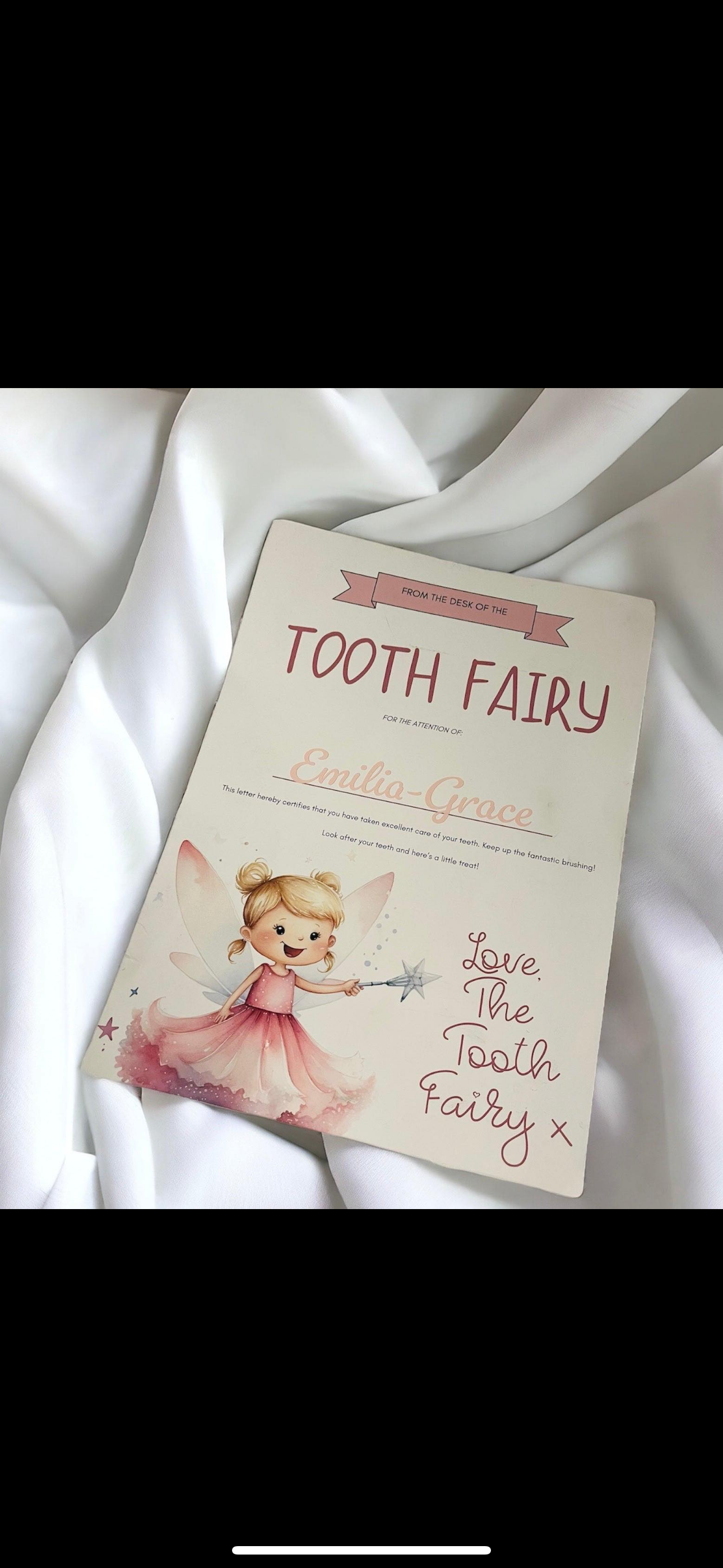 Tooth fairy doll with letter