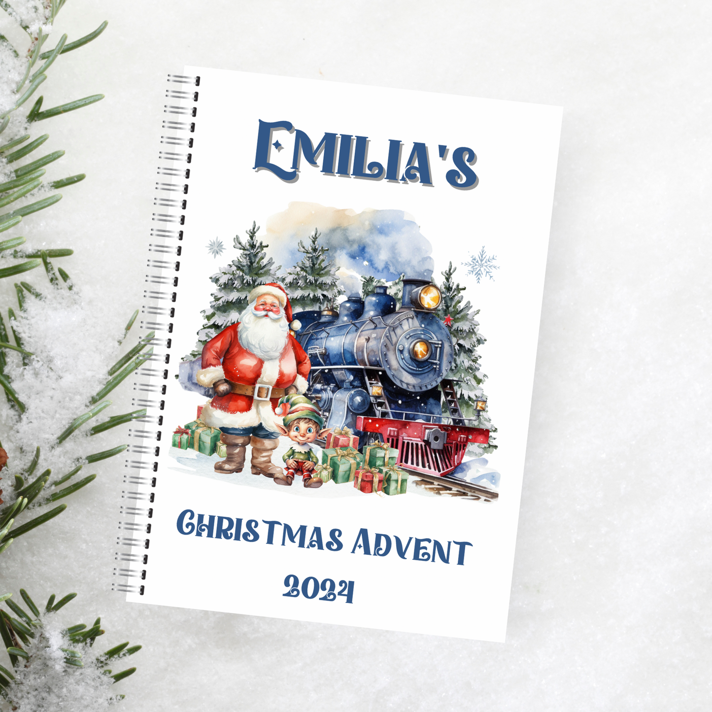 Santa train advent calendar activity book