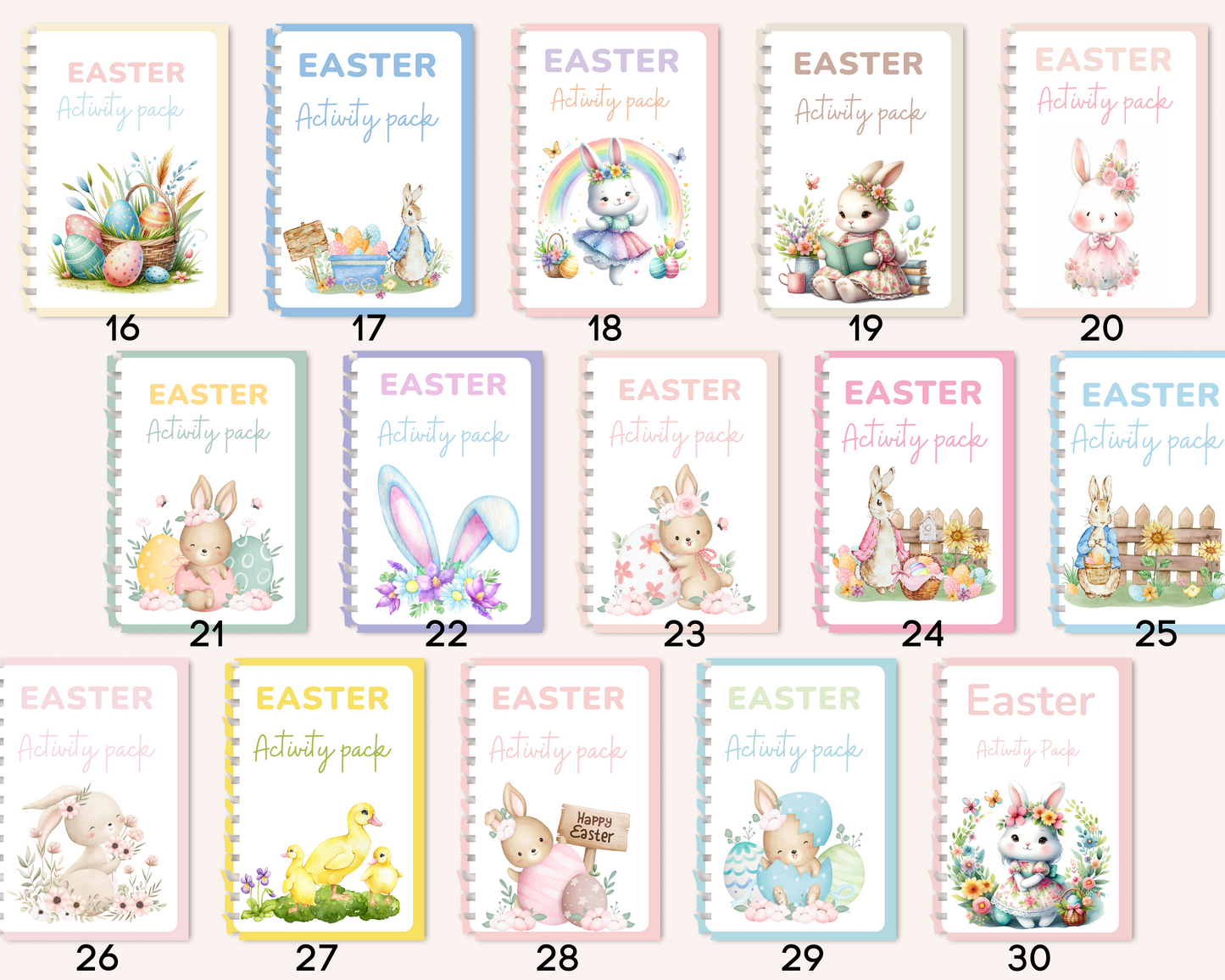 Easter activity booklets