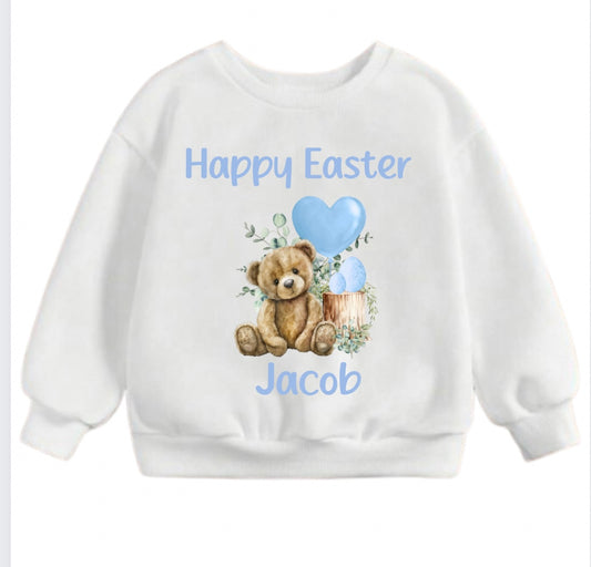 Blue bear Easter sweatshirt