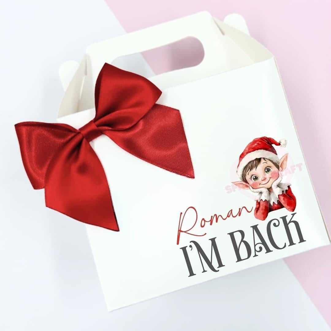 Elf I'm back treat box