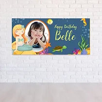 Birthday banner - mermaid