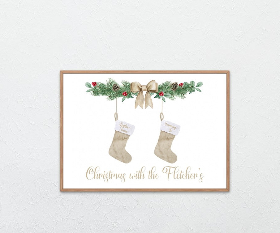 Family stocking print