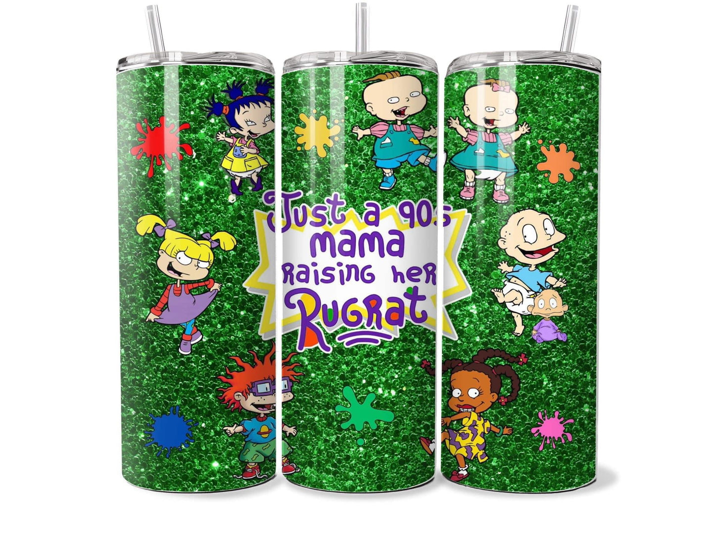 Just a 90s mama raising her rugrat/rugrats - dark green