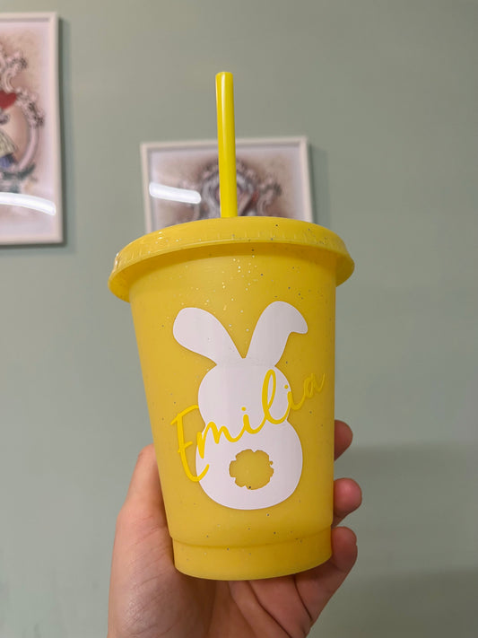 16oz yellow bunny cup