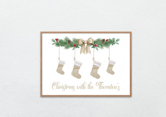 Family stocking print