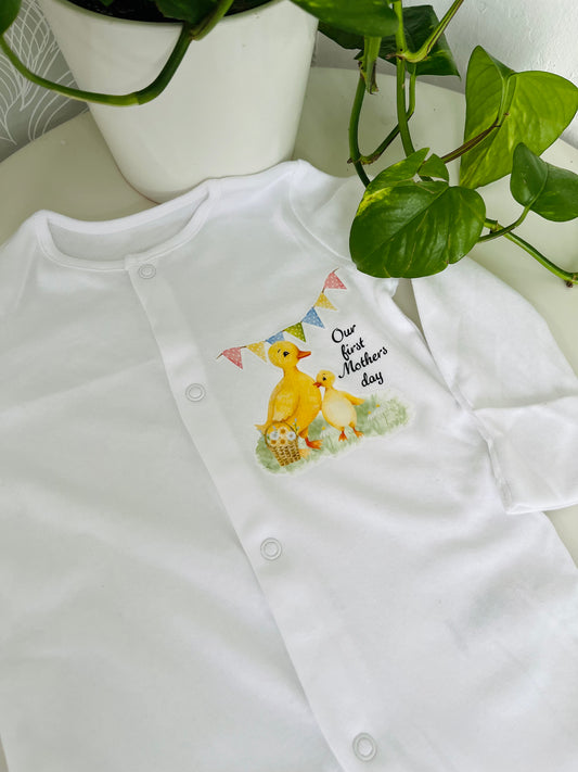 Our first Mother's Day baby grow