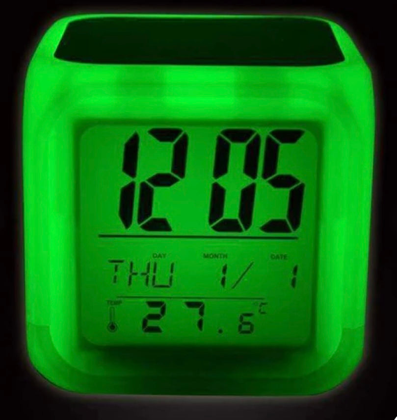 Glow in the dark photo alarm clock