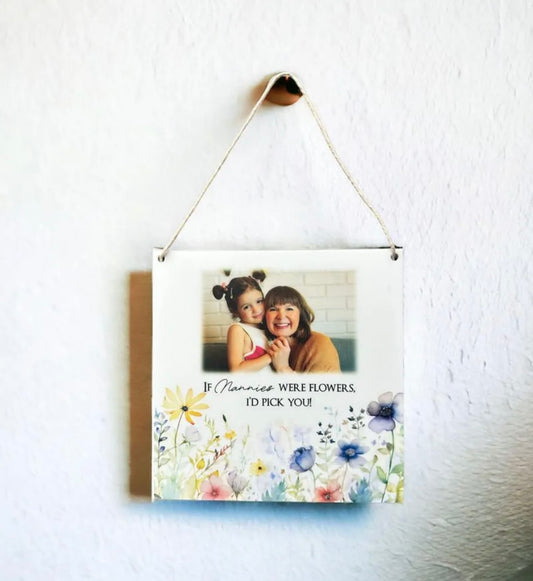 Family photo hanging plaque