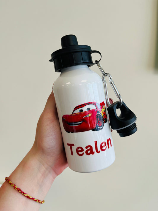 Cars 400ml kids bottles - 2 lids