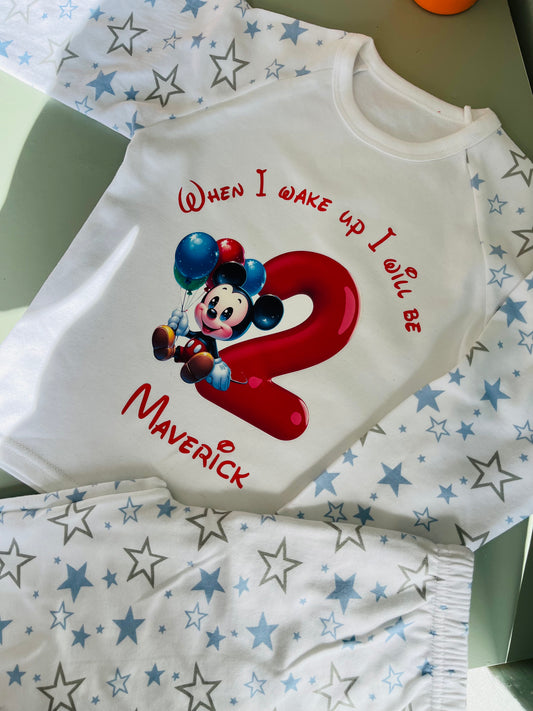 Mickey star birthday pyjamas