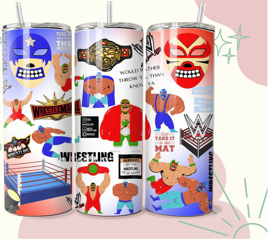 Wrestling 20oz hot/cold tumbler