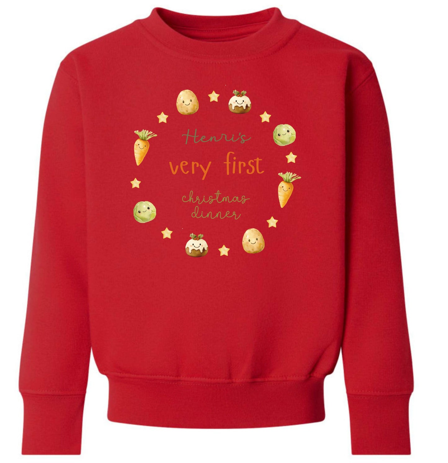 Christmas dinner sweatshirt - RED