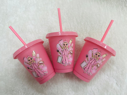 Make up girl cold cup