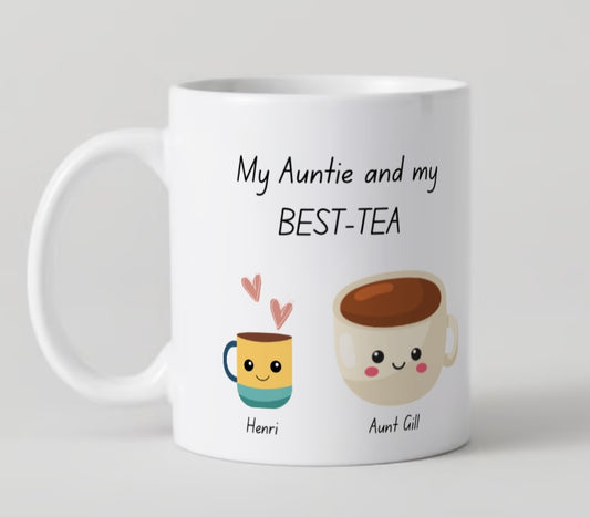 Auntie and bestie mug