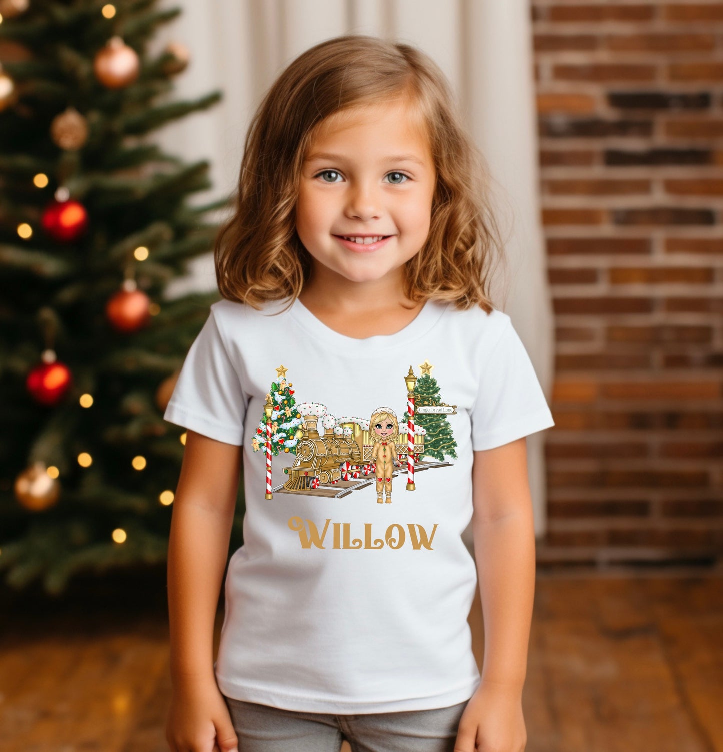 Gingerbread train tshirt