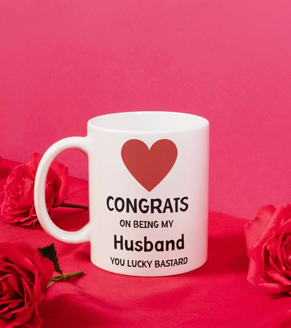 Congrats on being my husband mug