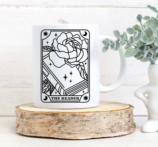 The reader tarot mug