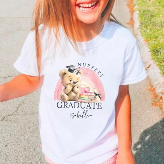 Nursery graduation bear t-shirt