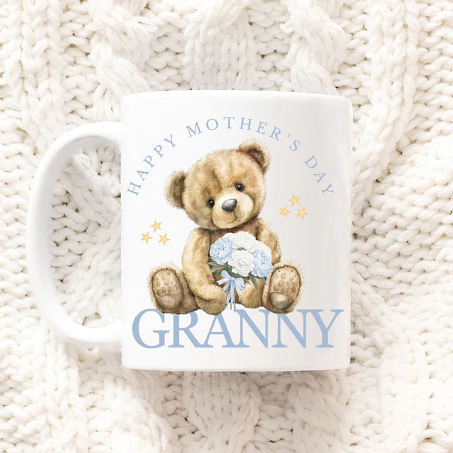 Blue Happy Mother's Day granny mug