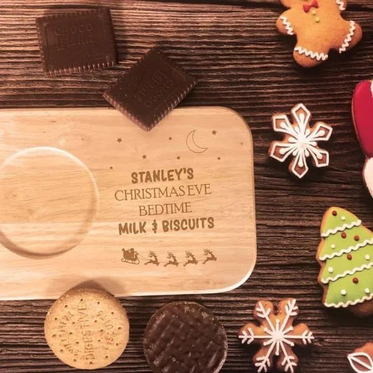 Christmas biscuit board Xmas Eve bedtime