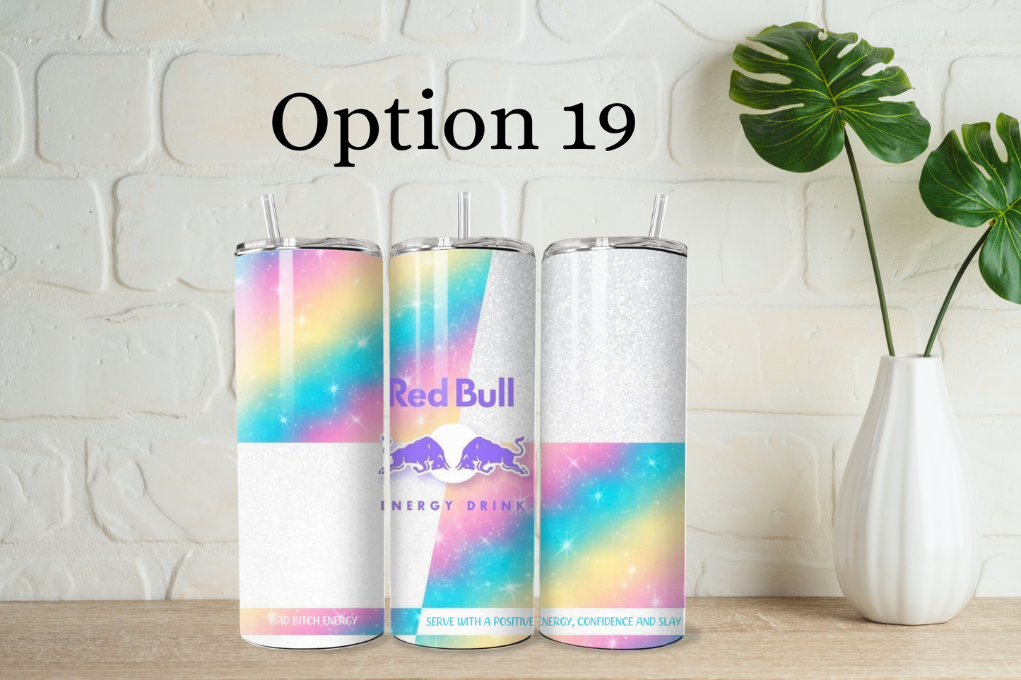 Red bull tumbler with straw - 20 designs