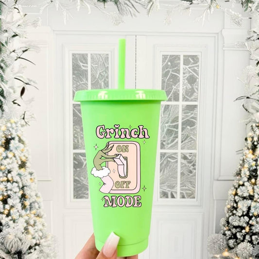 Grinch mode cold cup 24oz