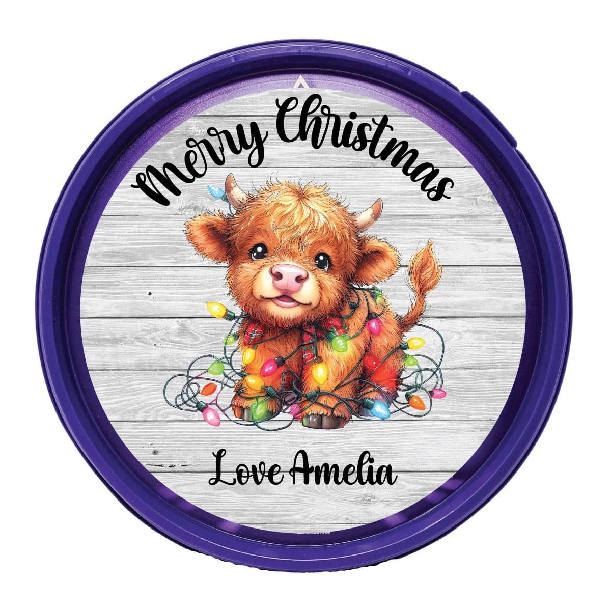 Sweet tub sticker - highland cow