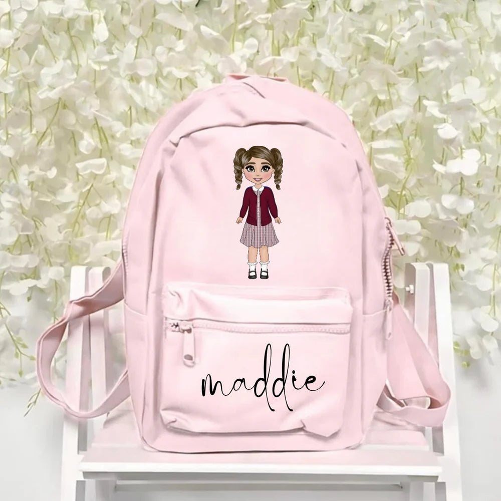 School girl burgundy 7L backpack/bag