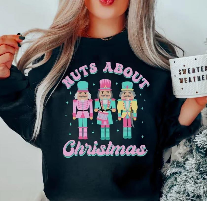 Nuts about Christmas sweatshirt - black