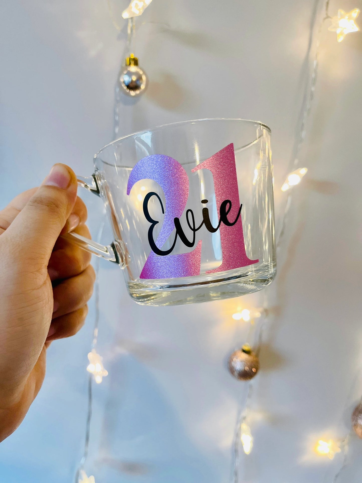 Birthday glass coffee mug