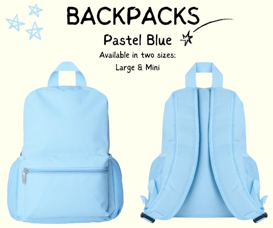 Embroidered Blue backpack