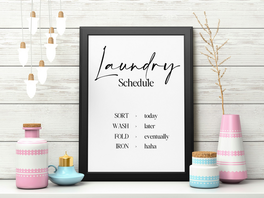 Laundry schedule print