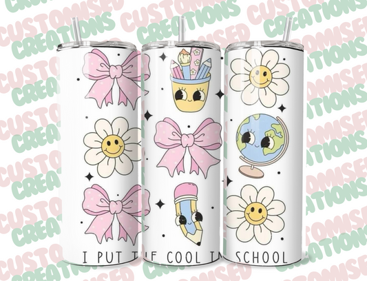 20oz bow school teacher tumbler