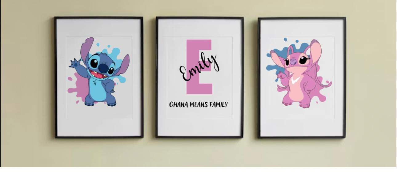 Stitch set of 3 prints