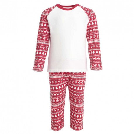 Red Christmas Inspired Design Pyjama Set Kids