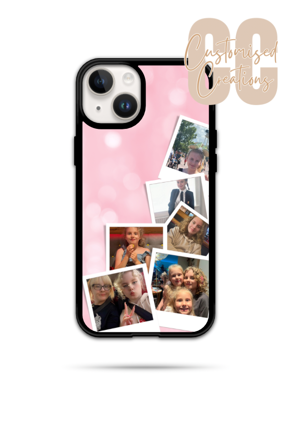 Pink Polaroid phone case