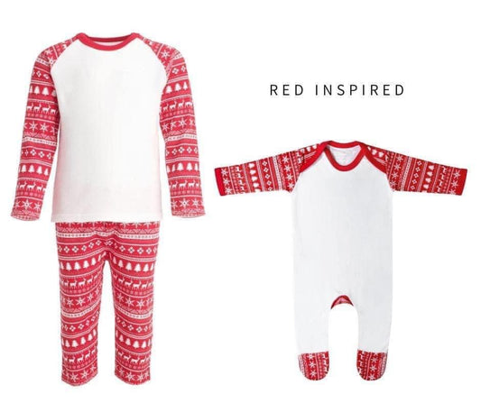 Red print Christmas pyjamas