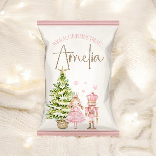 CHRISTMAS TREAT PACKET - PINK NUTCRACKER