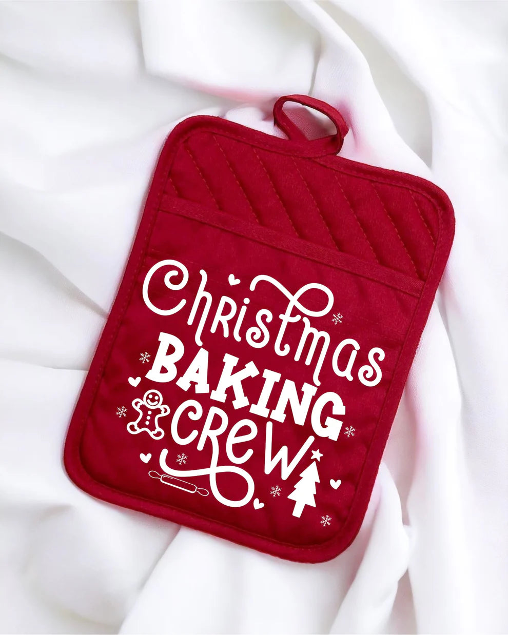 Pot holder - baking Christmas crew