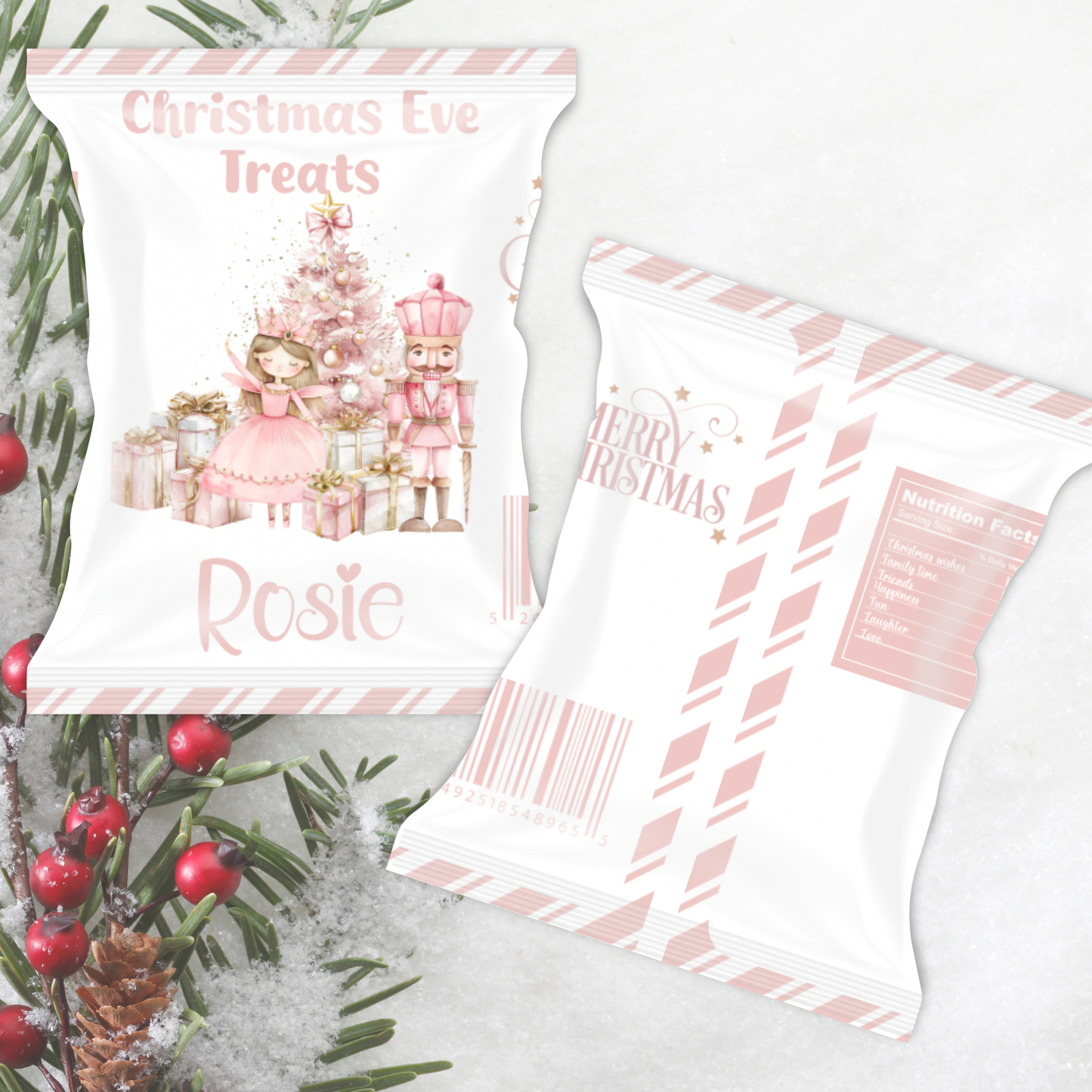 Christmas treat bag - pink fairy nutcracker