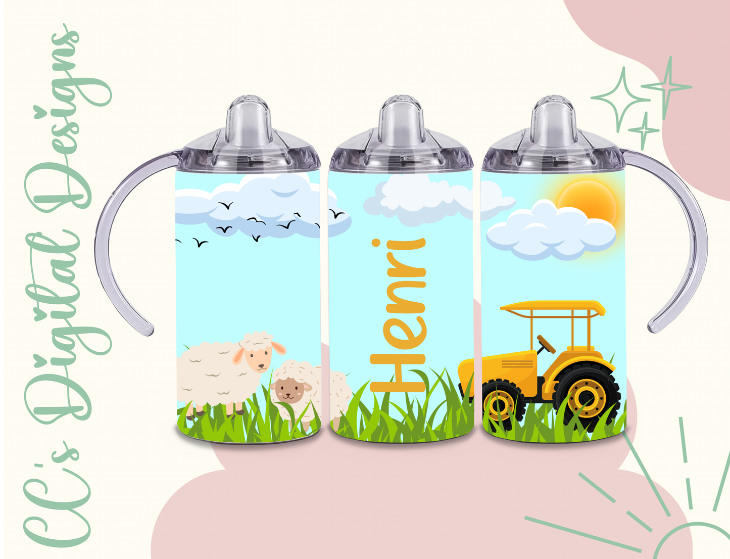 Farmer tractor 2 in 1 sippy tumbler