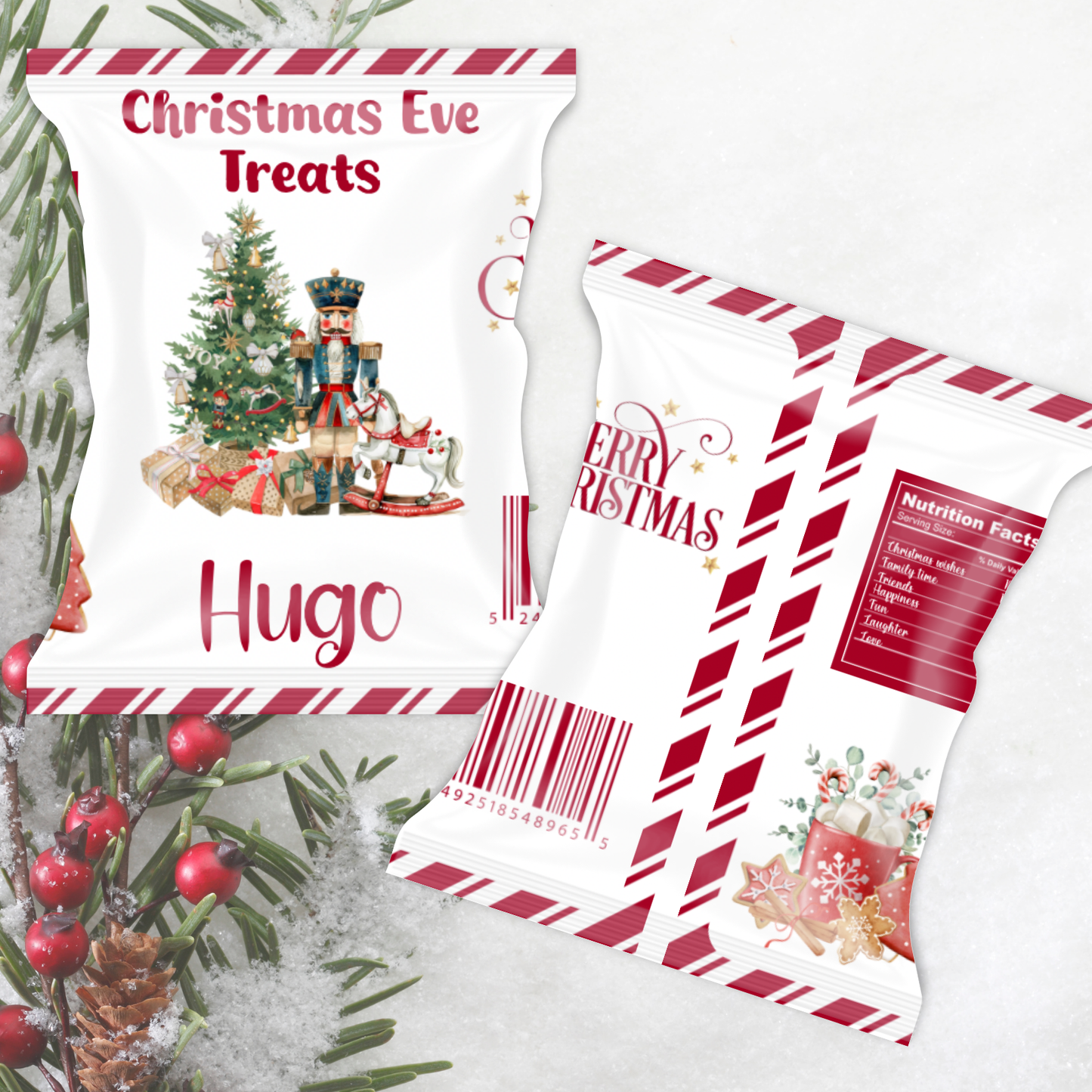 Christmas treat bag - red nutcracker