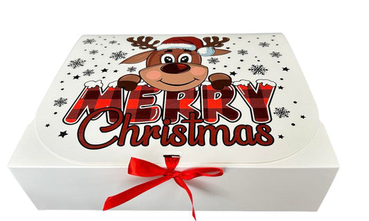 Christmas box - Reindeer red