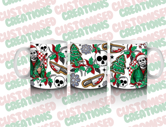 Michael myers christmas horror mug