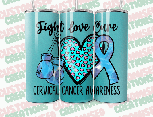 Cervical cancer survivor tumbler